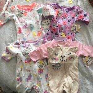 7 Preemie sleepers/footies! 4 are NWT!
